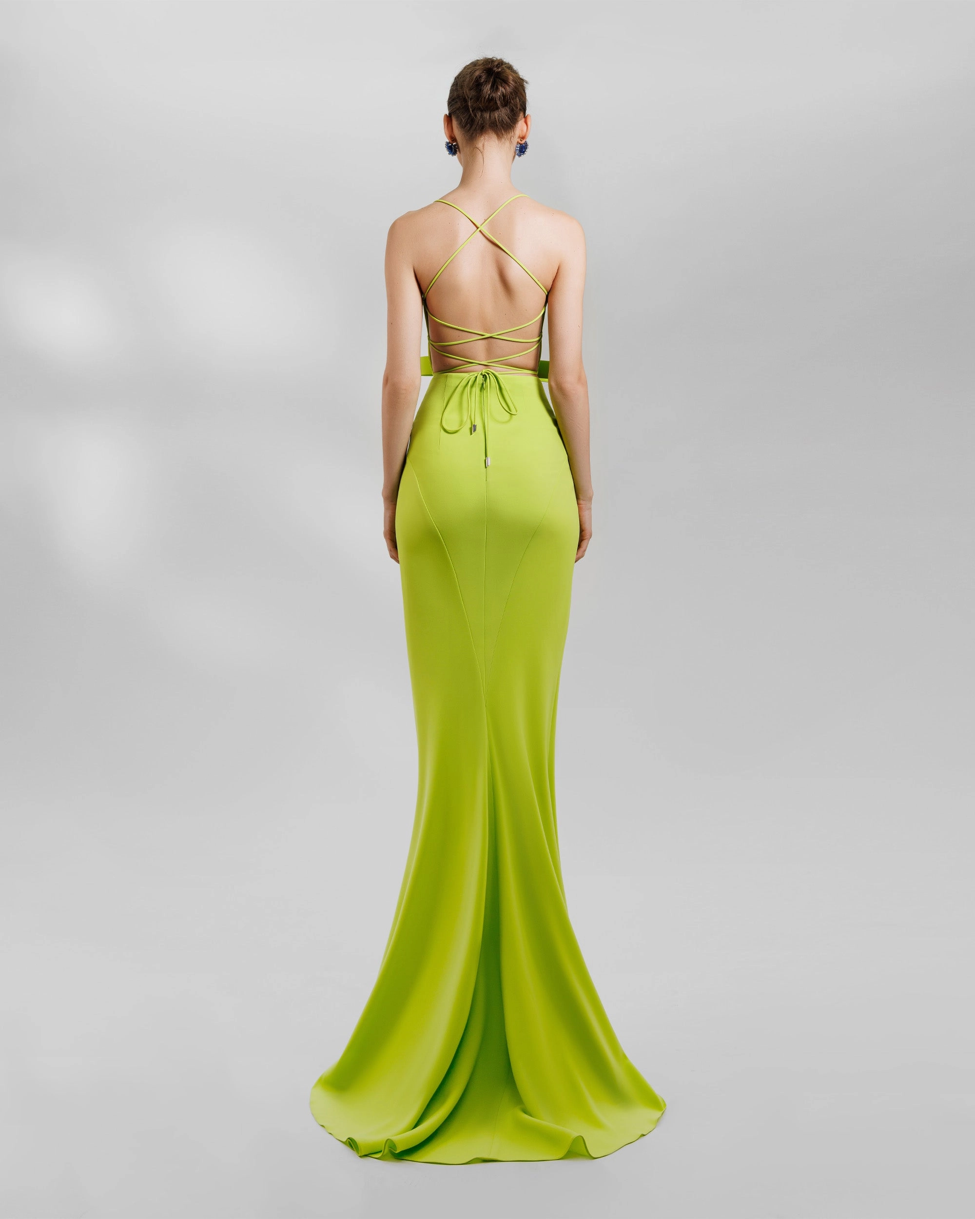 Open-Laced Back Long Dress