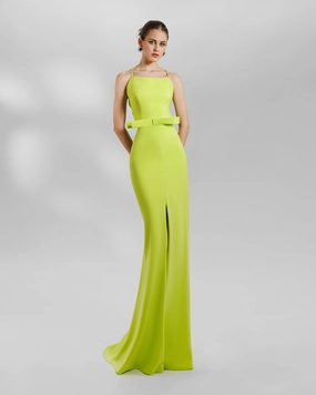 Open-Laced Back Long Dress