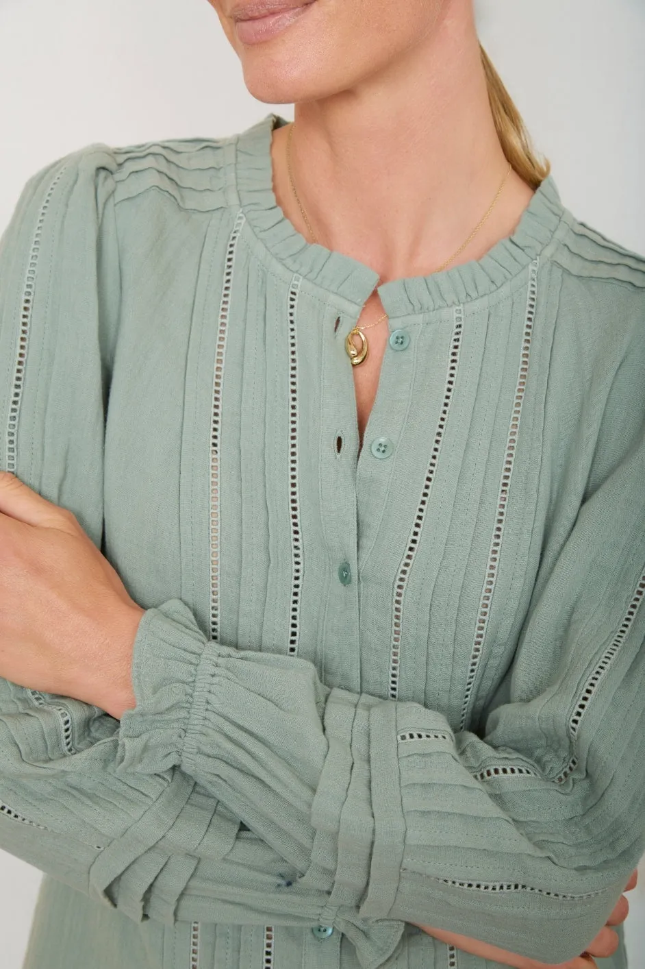 Otti Blouse - Thyme Green