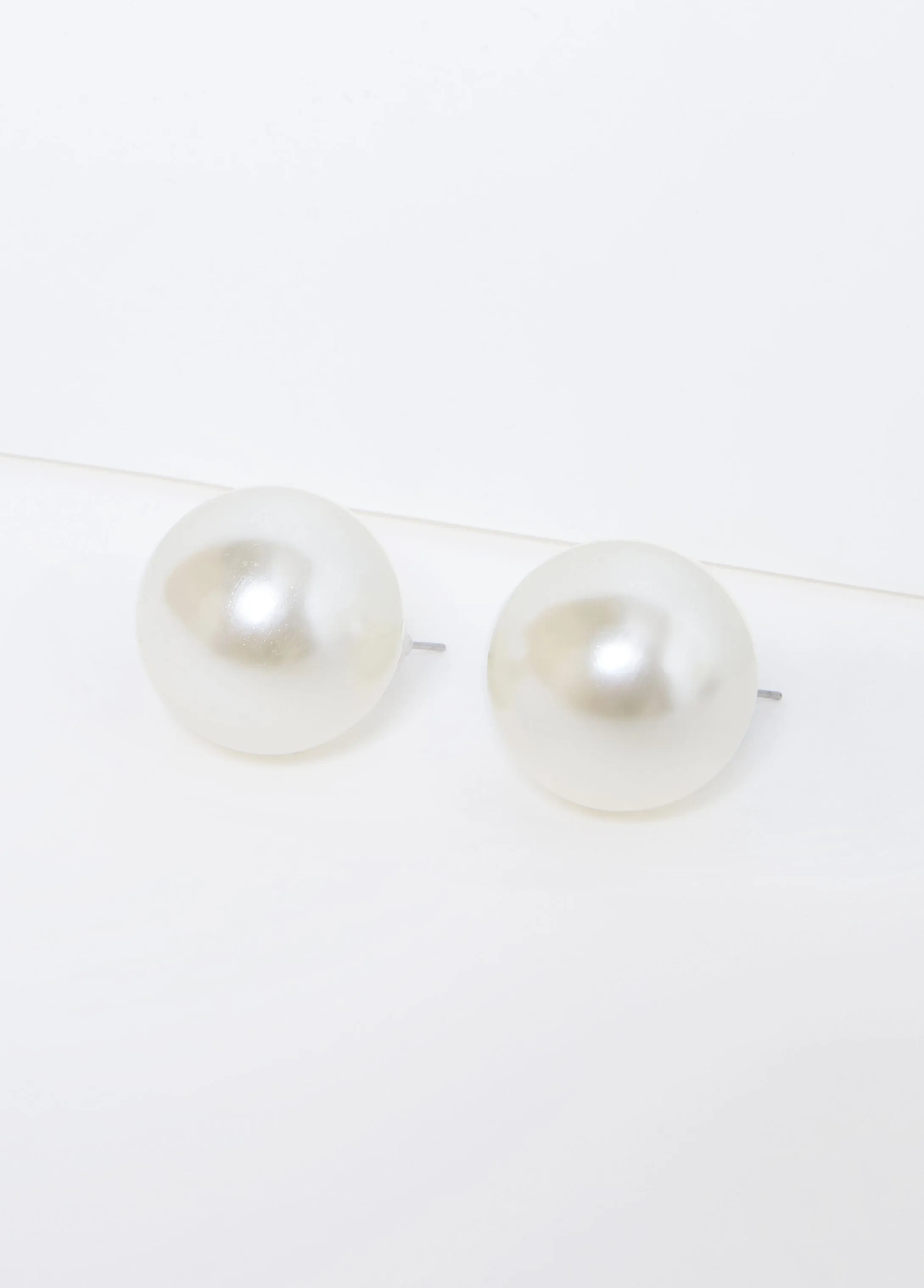 Oversized Faux Pearl Earrings