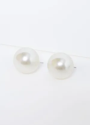 Oversized Faux Pearl Earrings