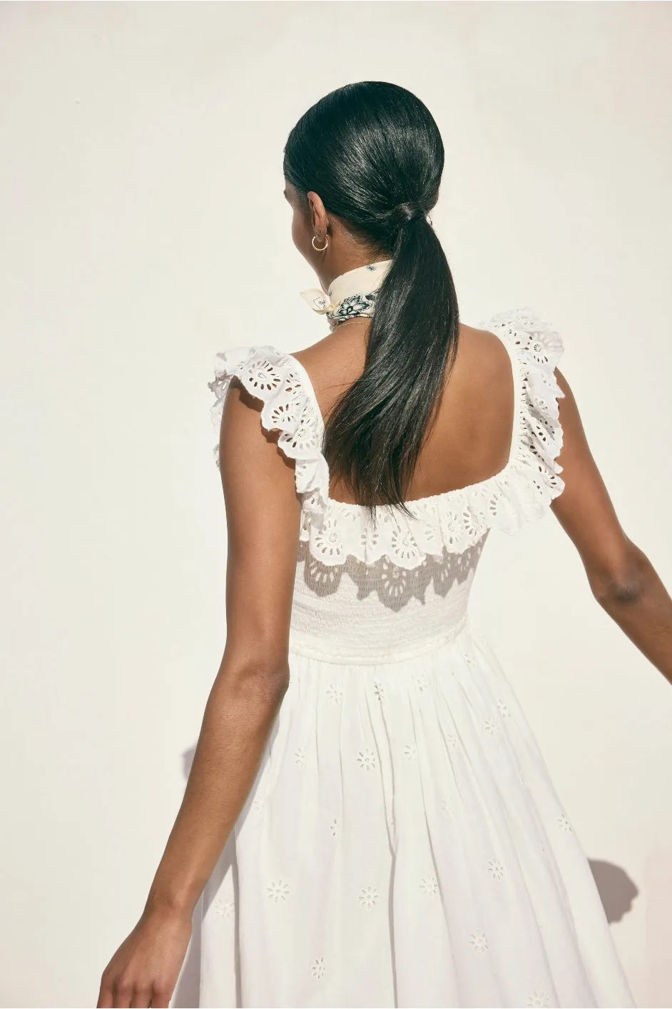 Pandora Frill Dress - White