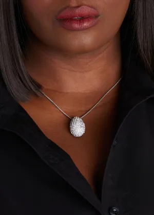 Pave Crystal Teardrop Necklace