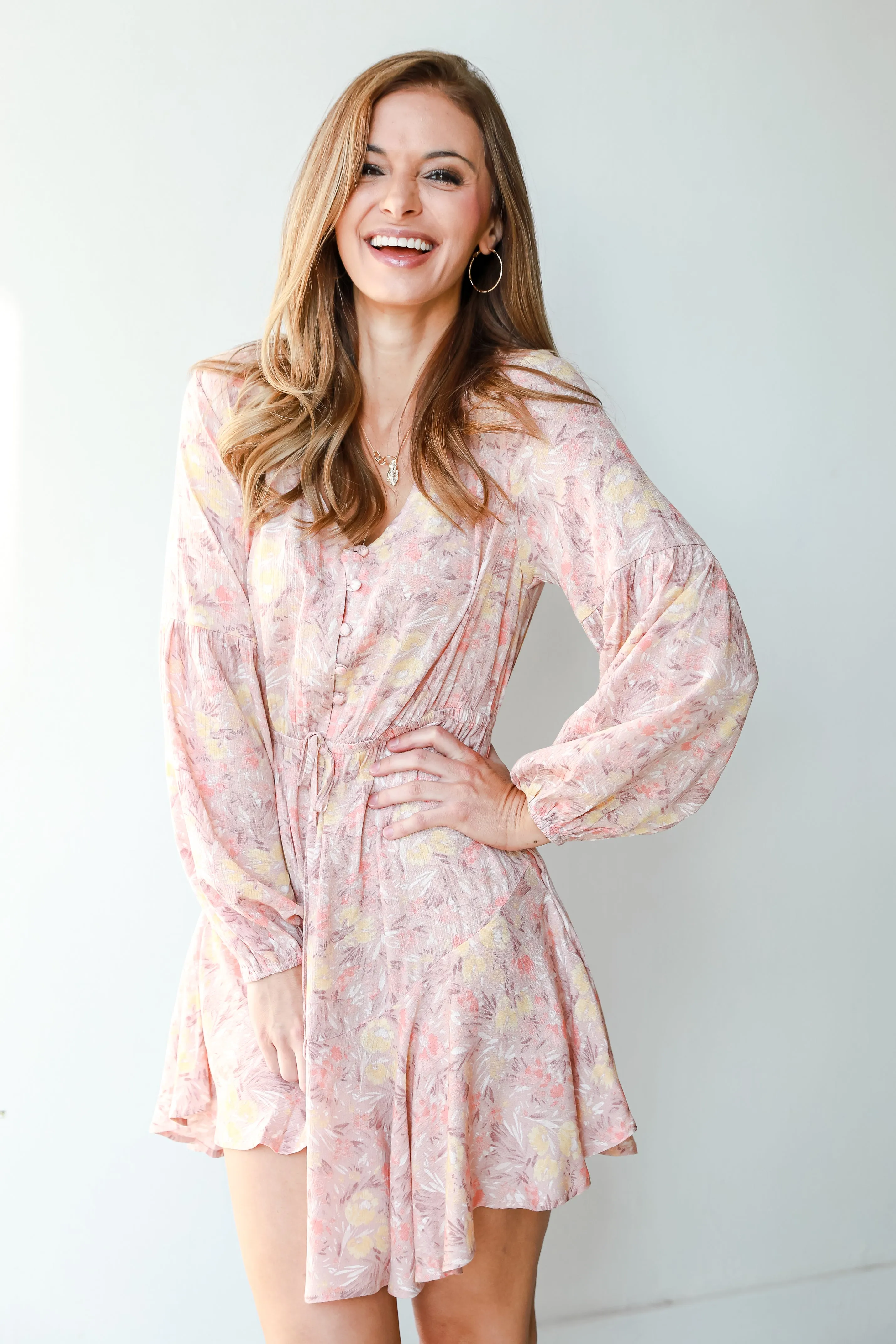 Precious Petals Floral Mini Dress