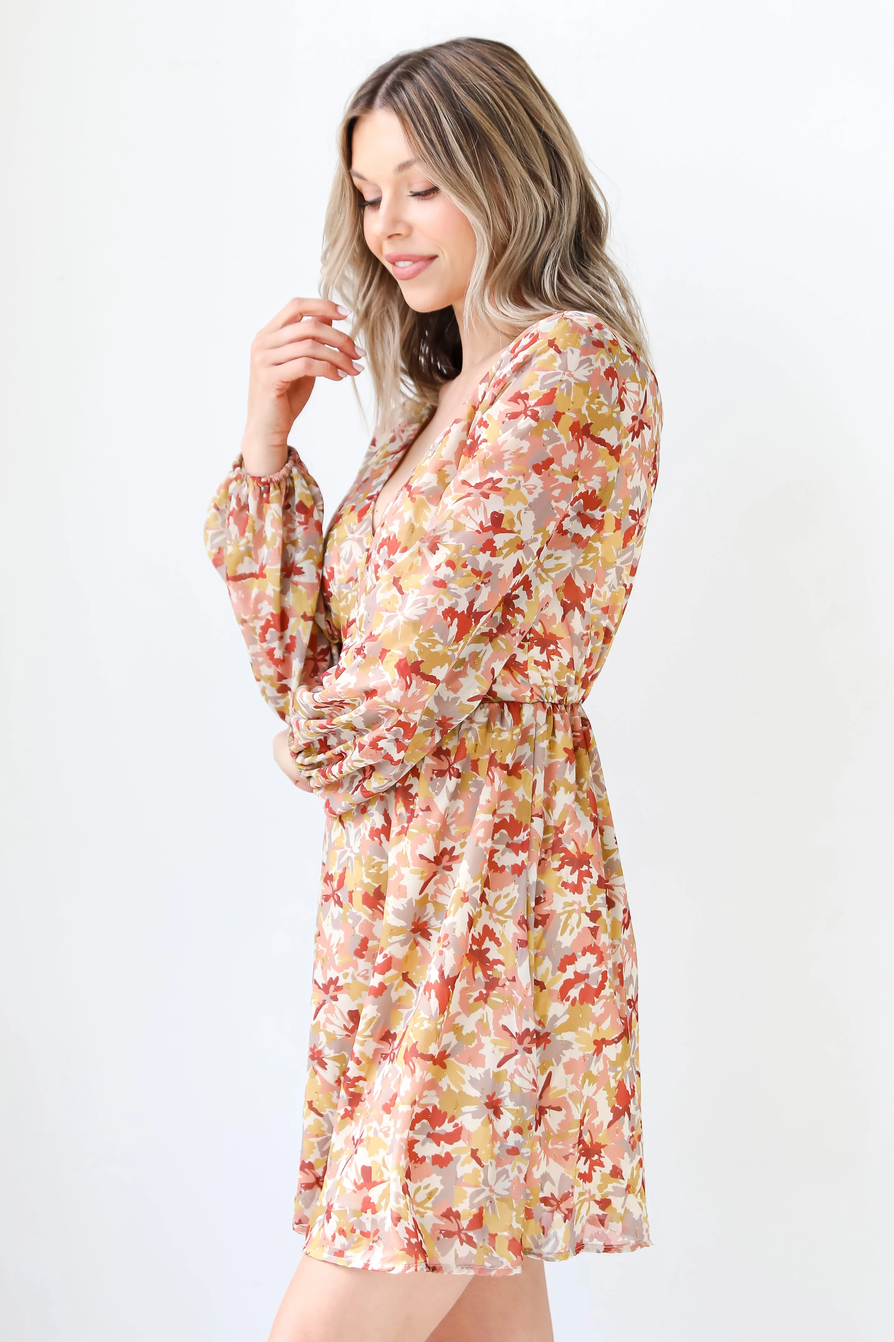 Regal Florals Mini Dress