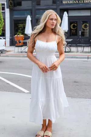 Remember Me White Tiered Maxi Dress
