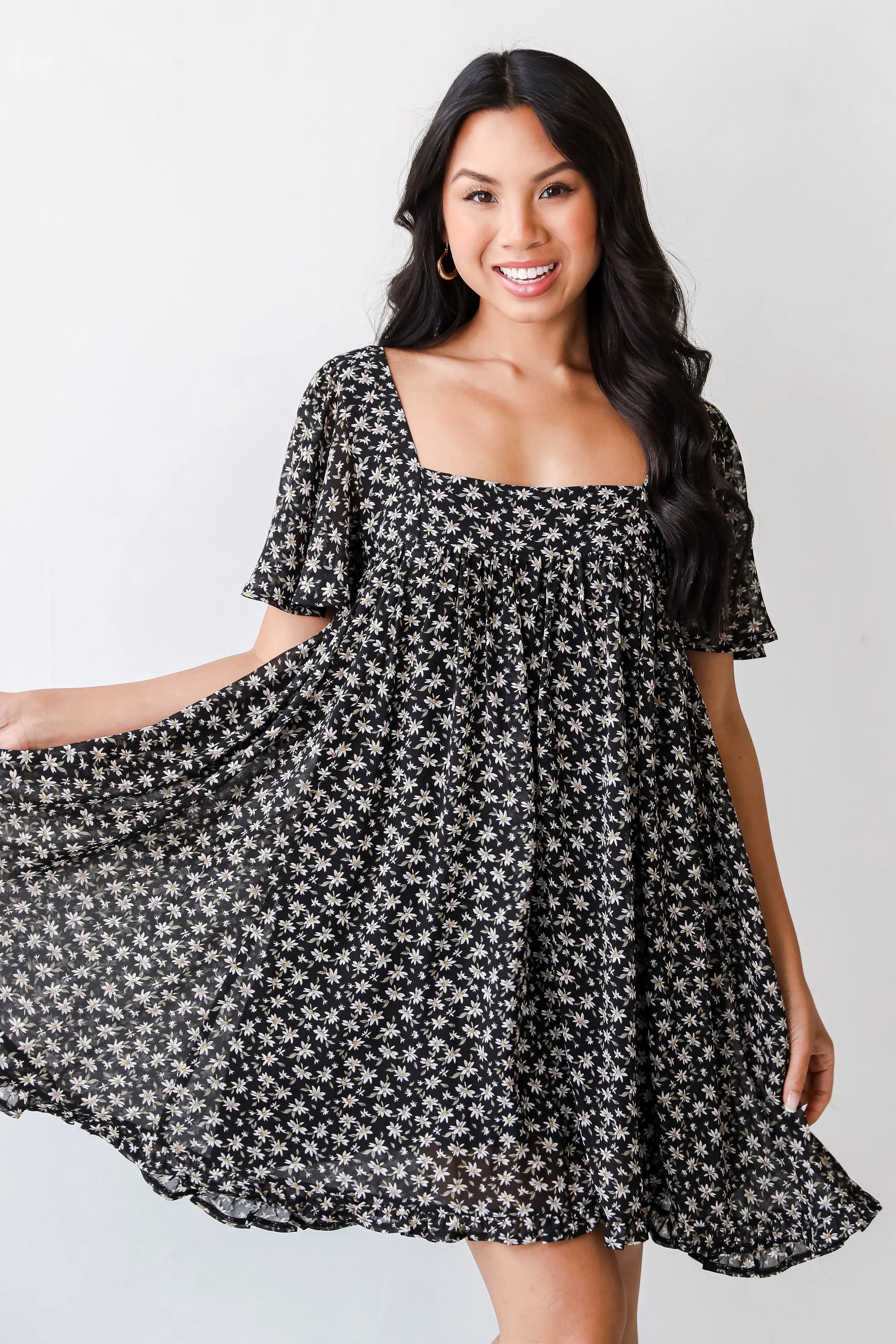 Romantic Blooms Floral Mini Dress