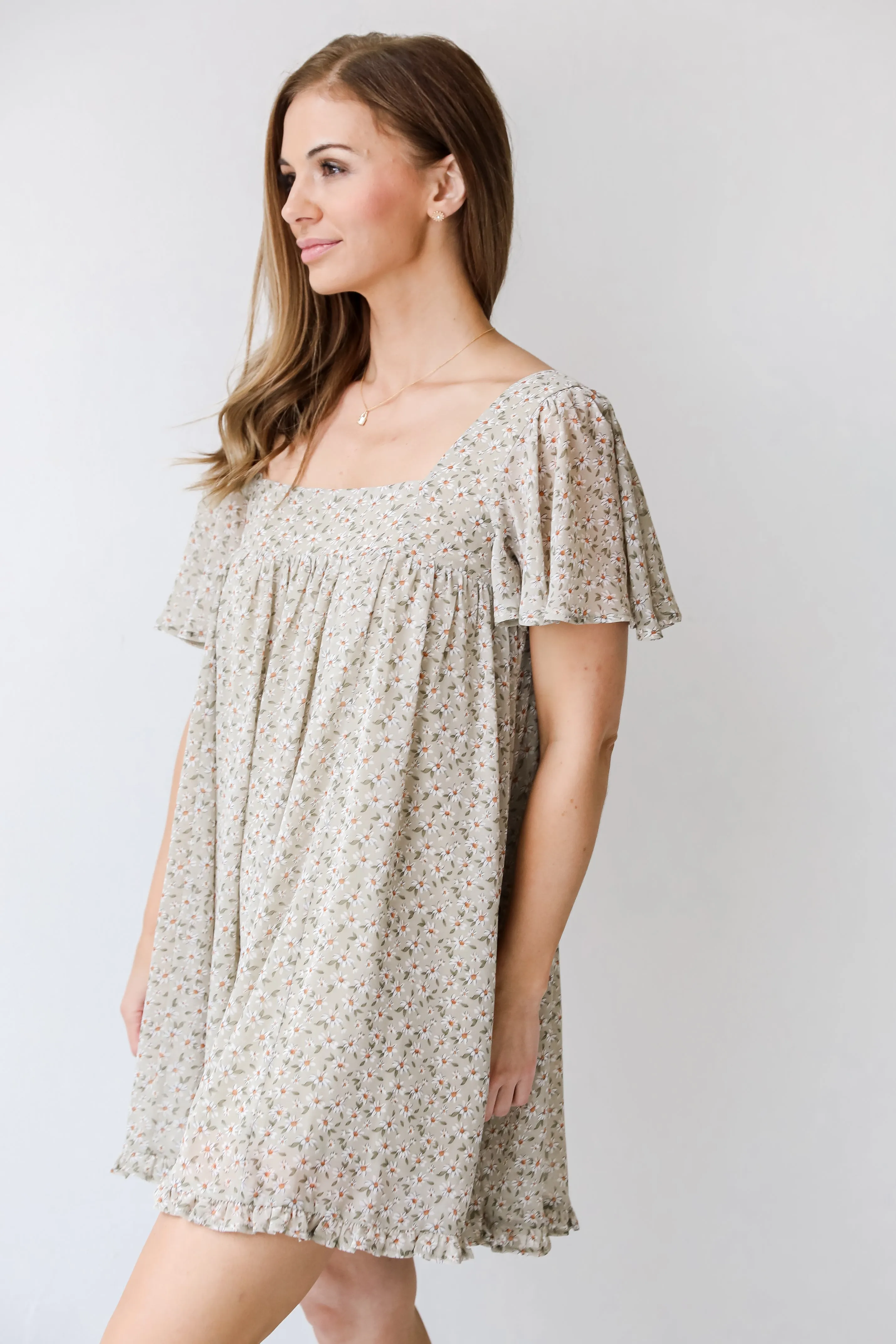 Romantic Blooms Floral Mini Dress