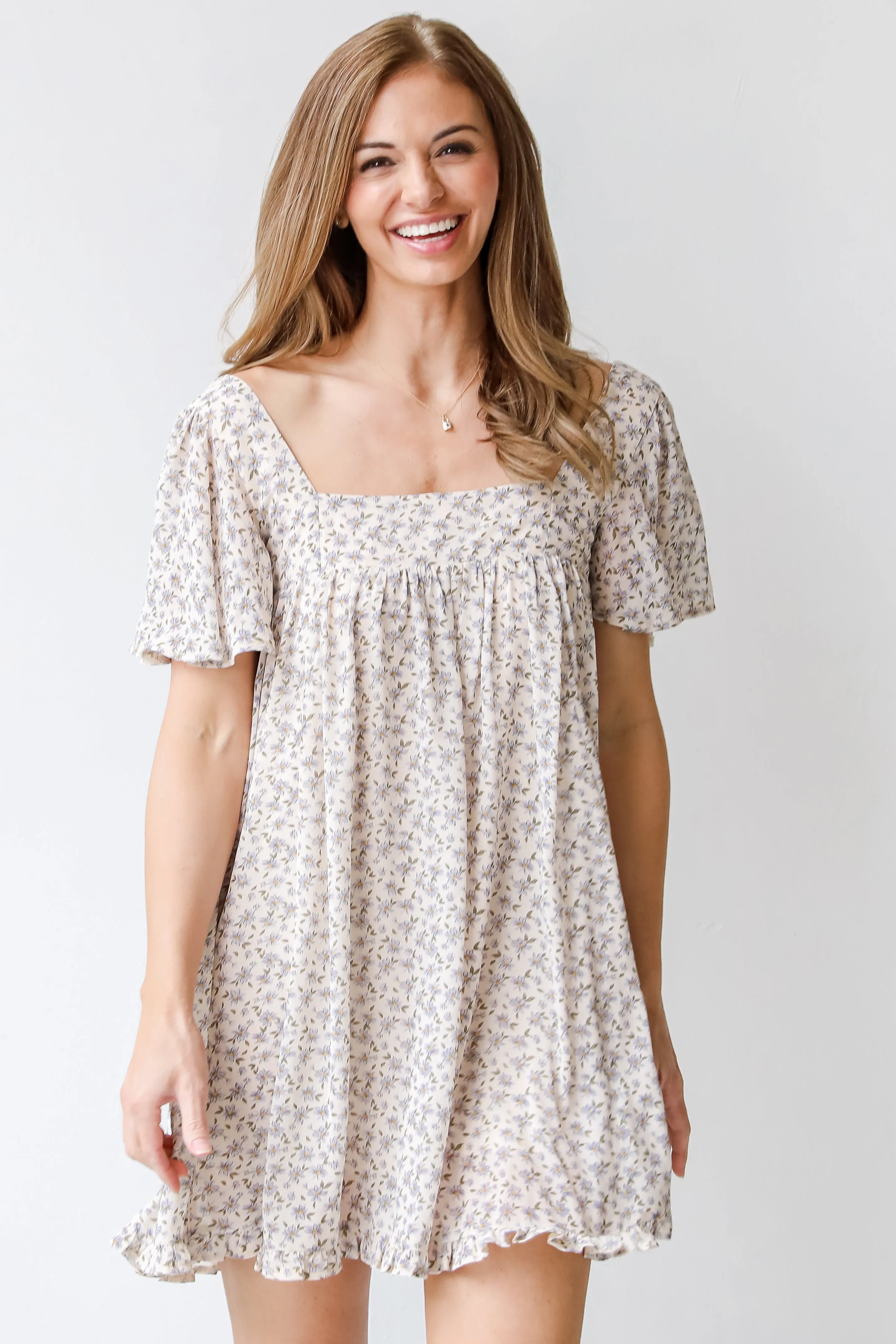 Romantic Blooms Floral Mini Dress