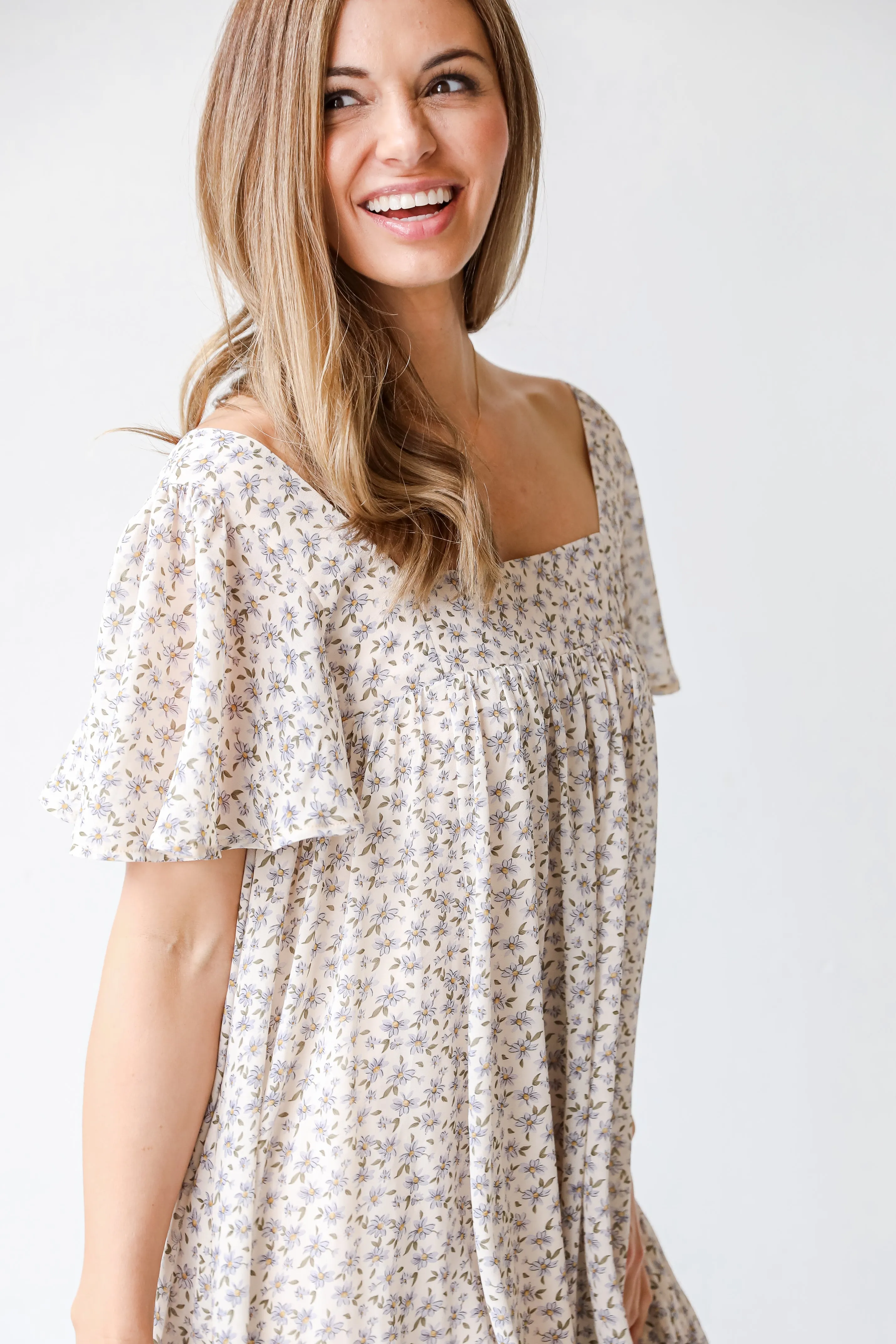 Romantic Blooms Floral Mini Dress