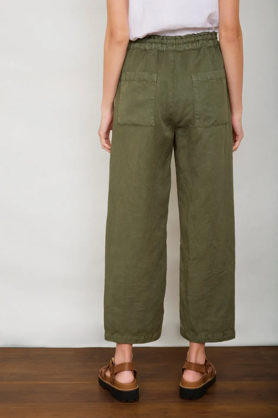 Sadie Barrel Leg Trouser - Pistachio Green