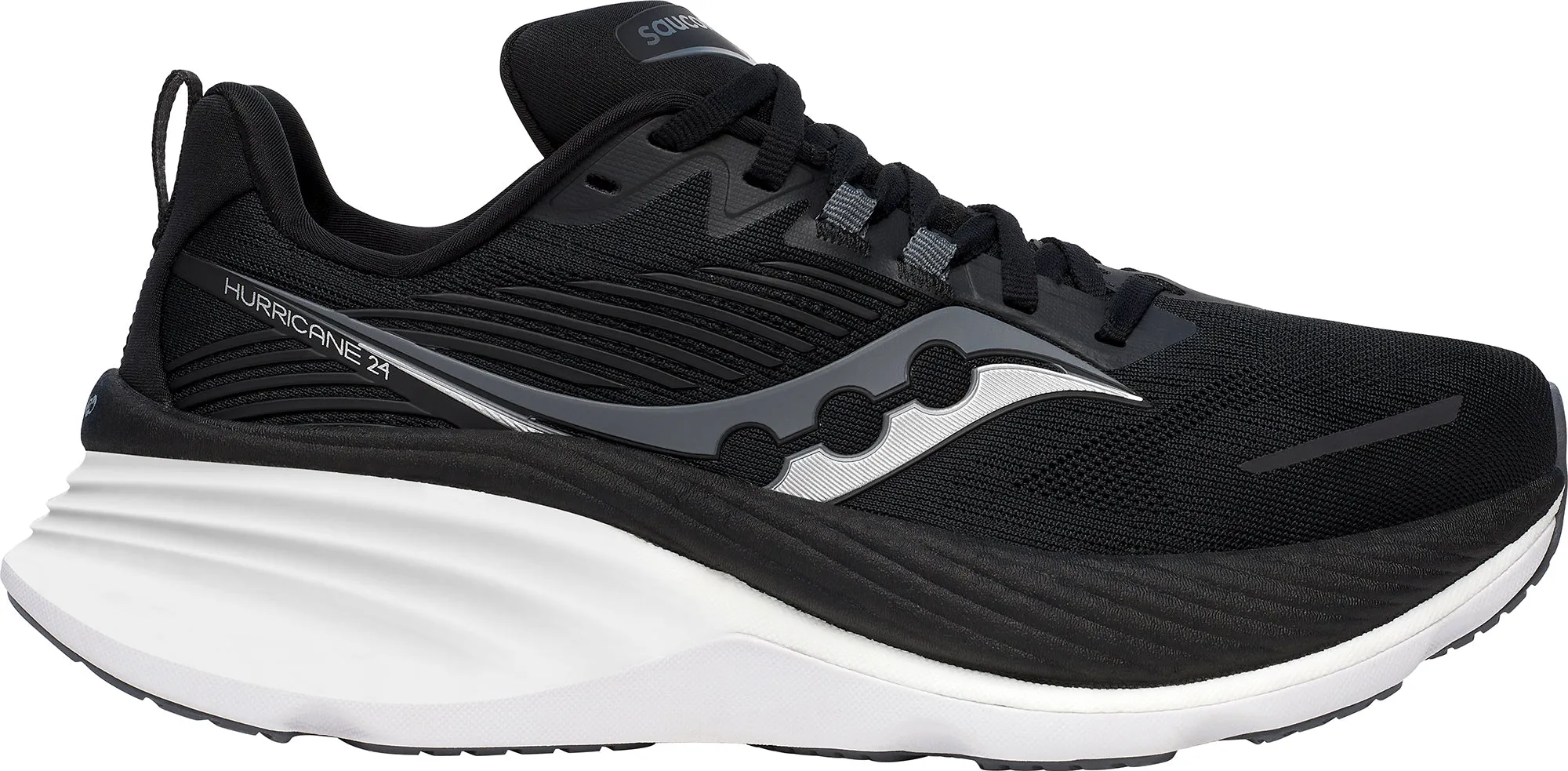 Saucony Hurricane 24 WIDE FIT Womens Running Shoes - Black