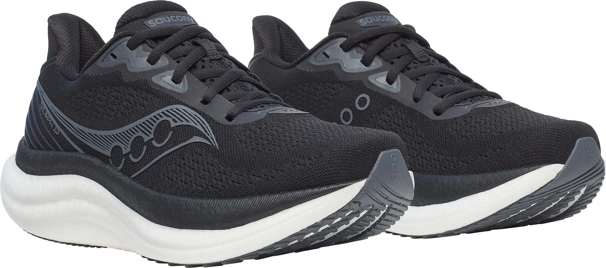 Saucony Triumph 23 WIDE FIT Womens Running Shoes - Black