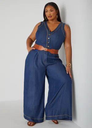 Scalloped Faux Leather Stretch Belt