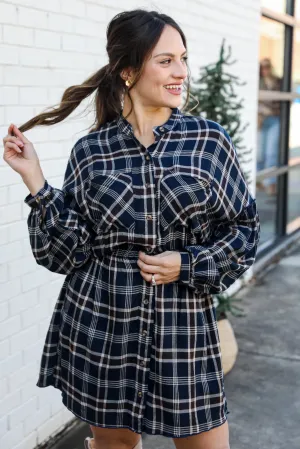 Something To Celebrate Plaid Flannel Mini Dress