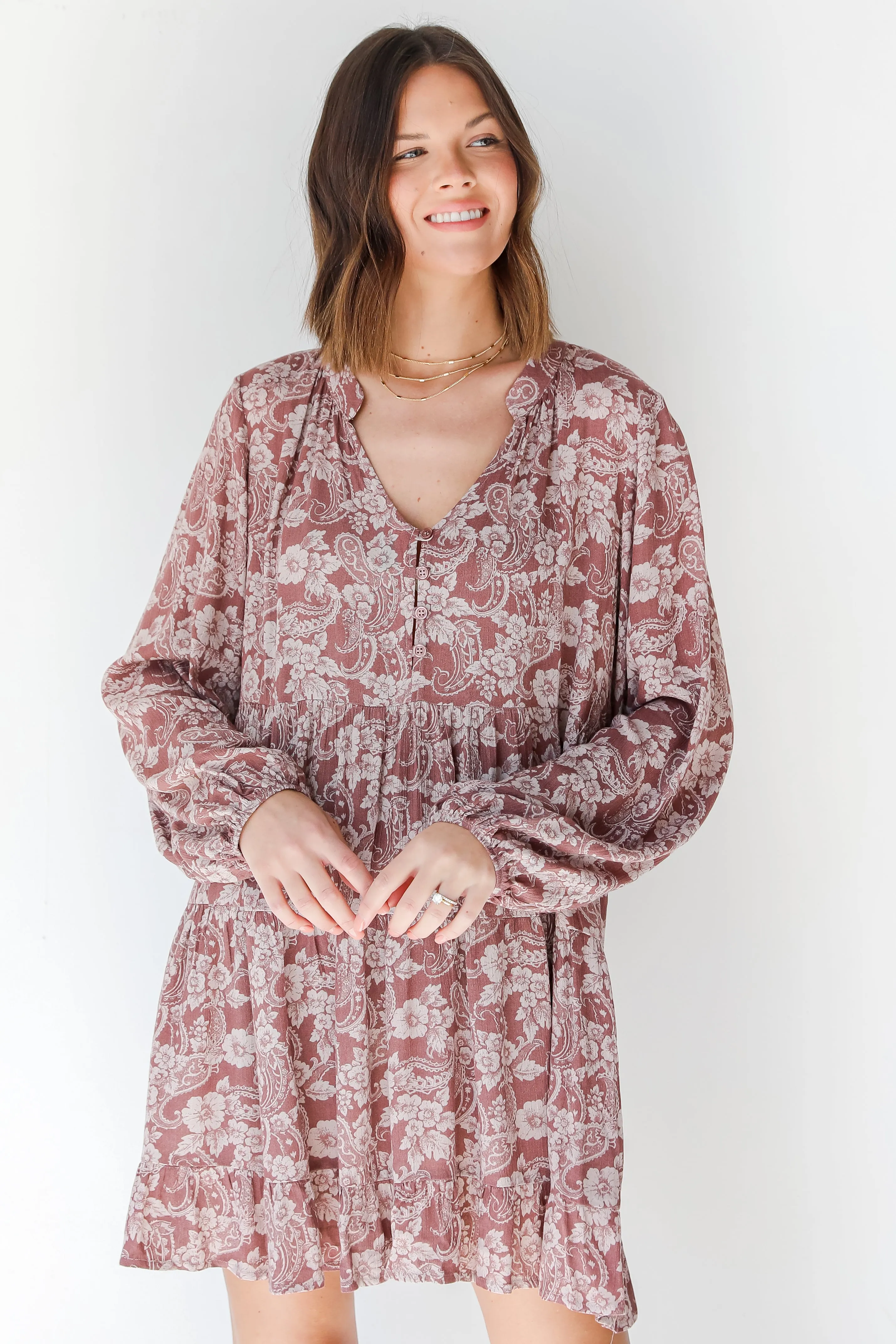 Spring Blooms Tiered Floral Dress