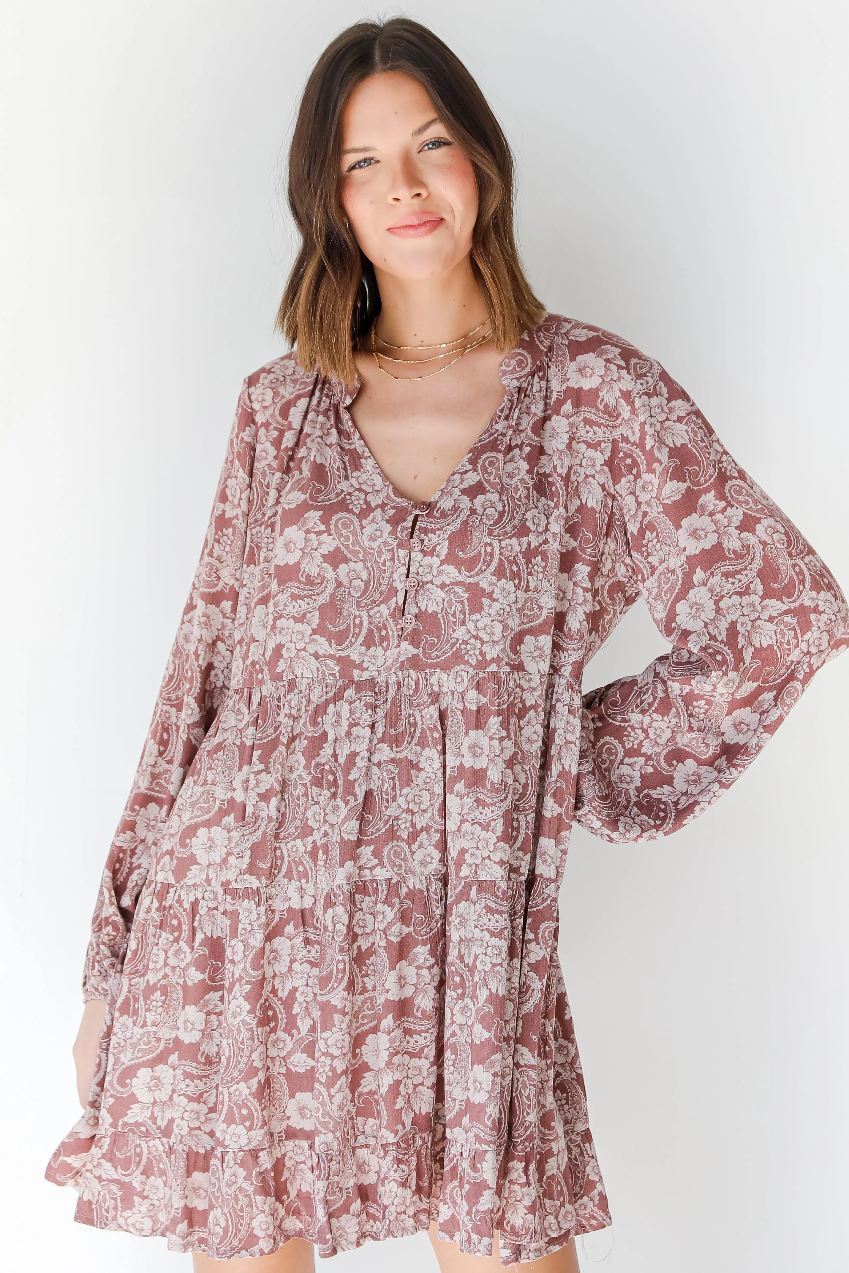 Spring Blooms Tiered Floral Dress