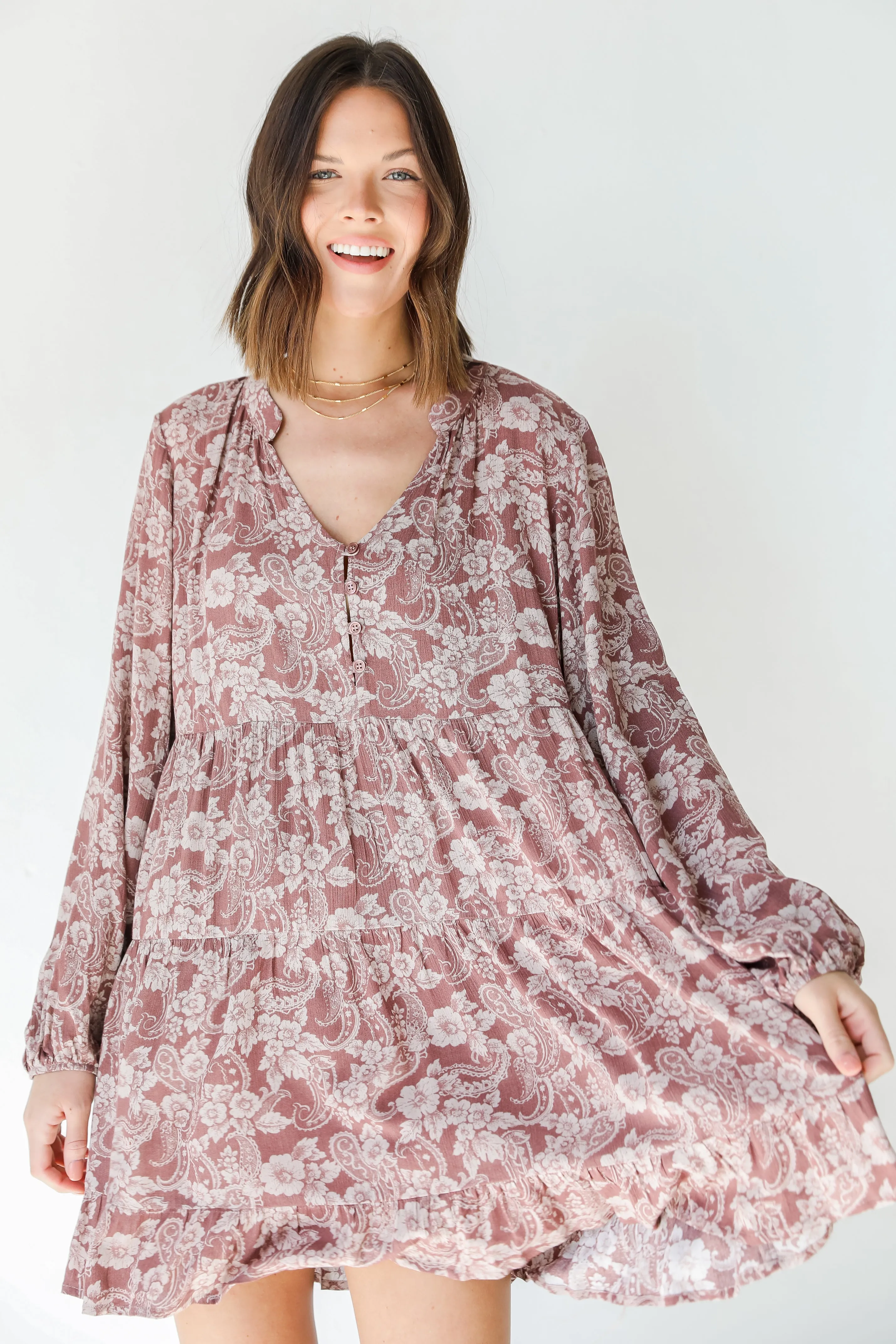 Spring Blooms Tiered Floral Dress