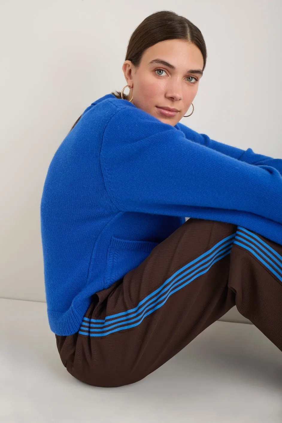 Suzy Side Stripe Trouser - Cocoa