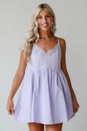 Sweetly Darling Eyelet Mini Dress