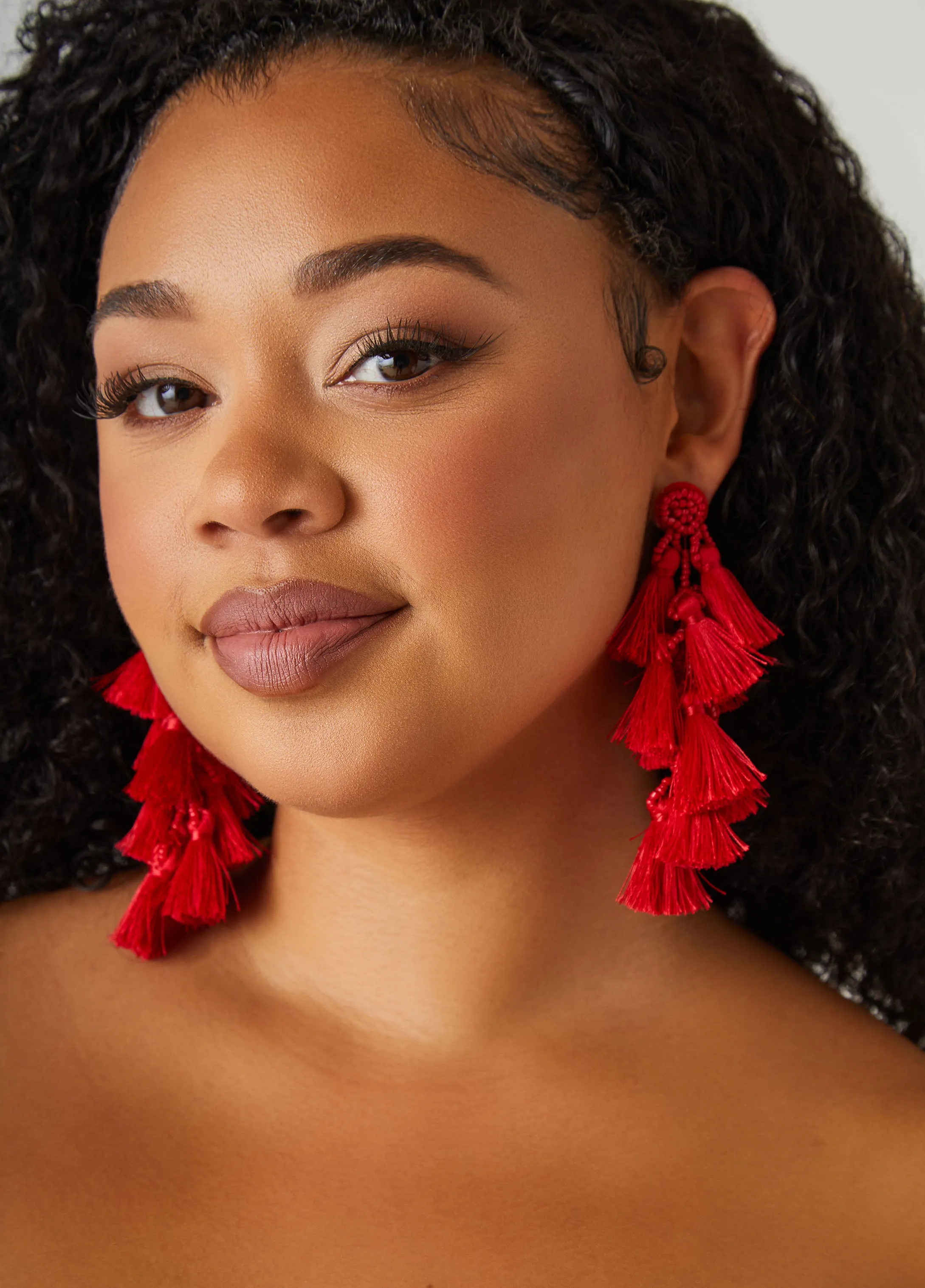 Tassel And Bead Earrings