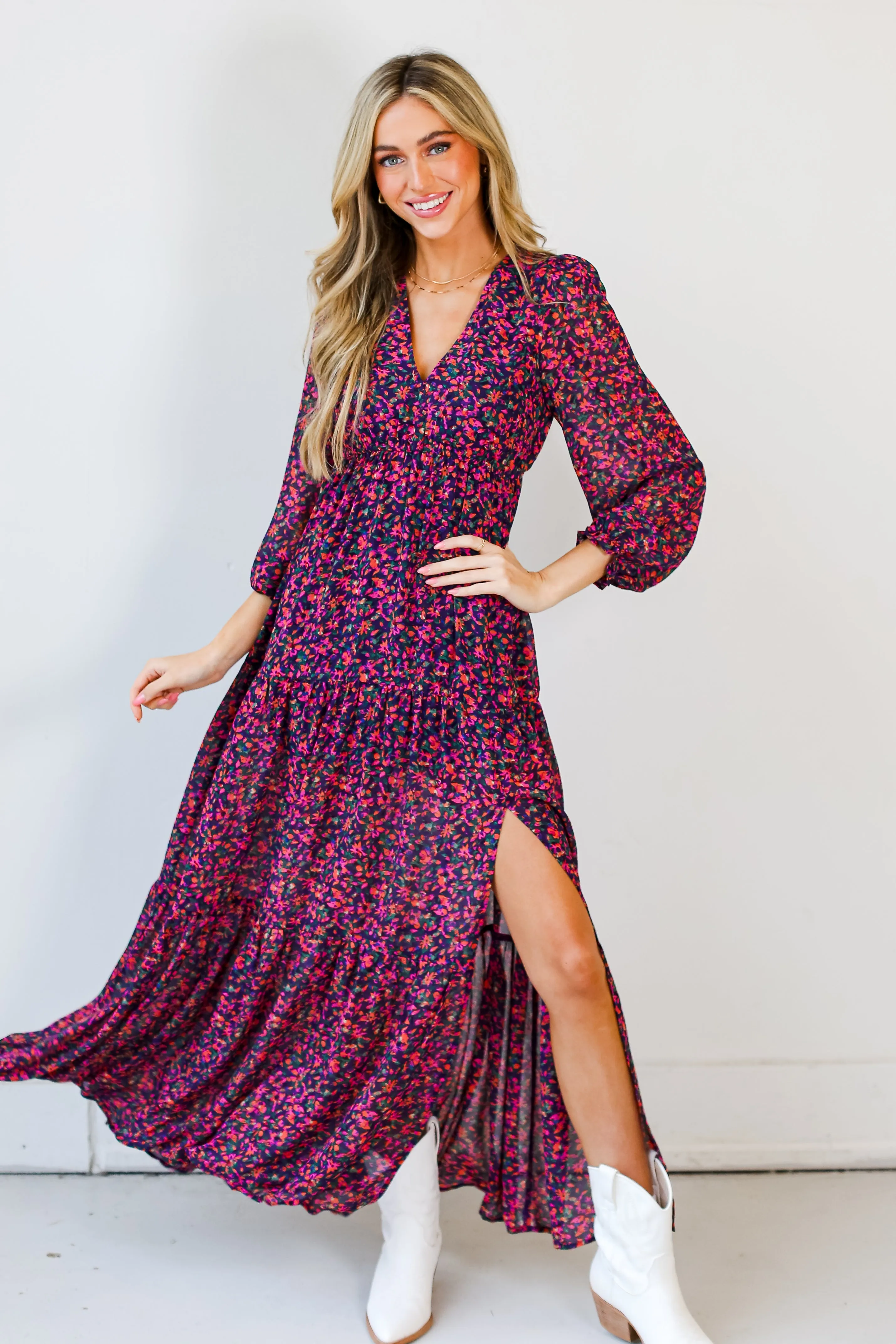 Thriving Beauty Floral Maxi Dress