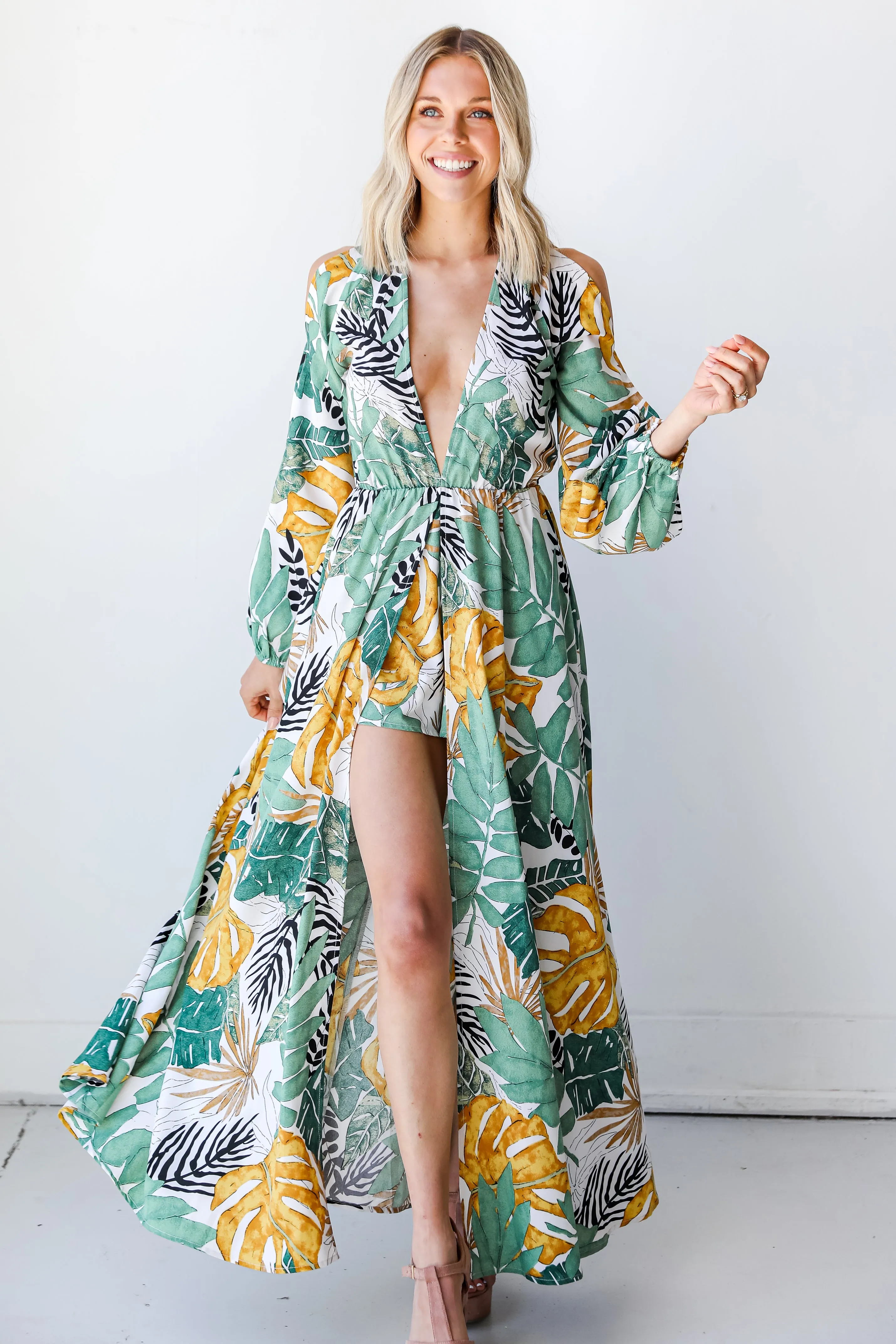 Travel To The Tropics Romper