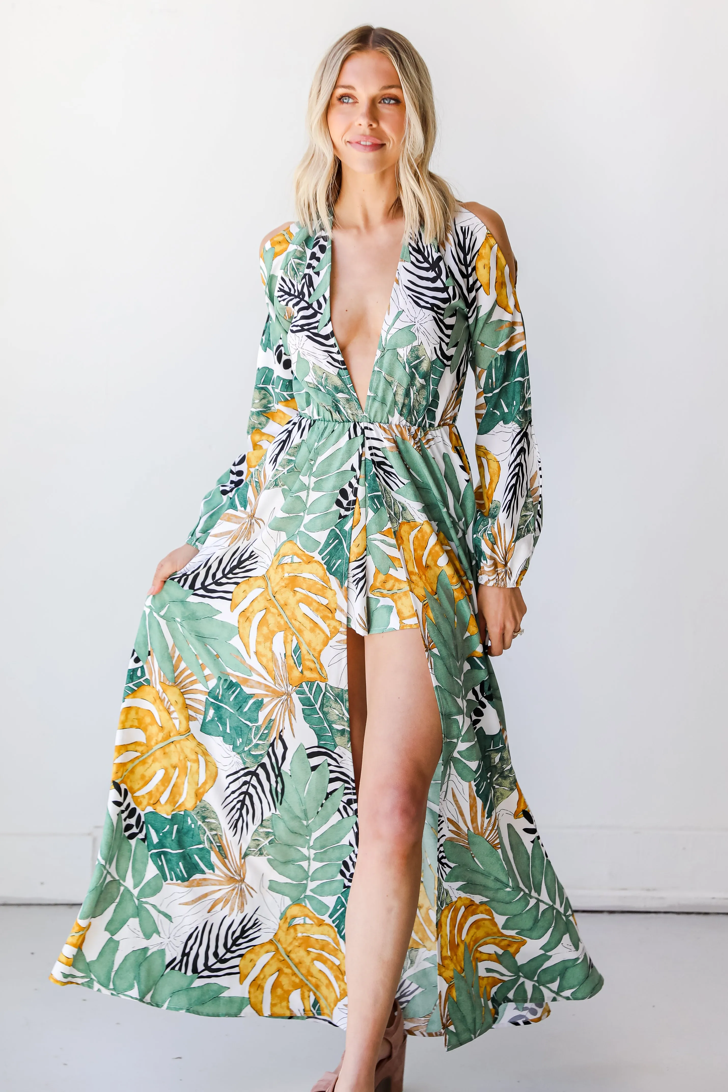 Travel To The Tropics Romper