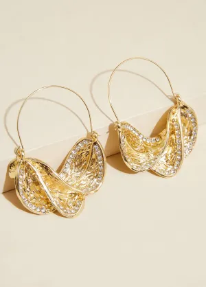 Twisted Textured Crystal Earrings
