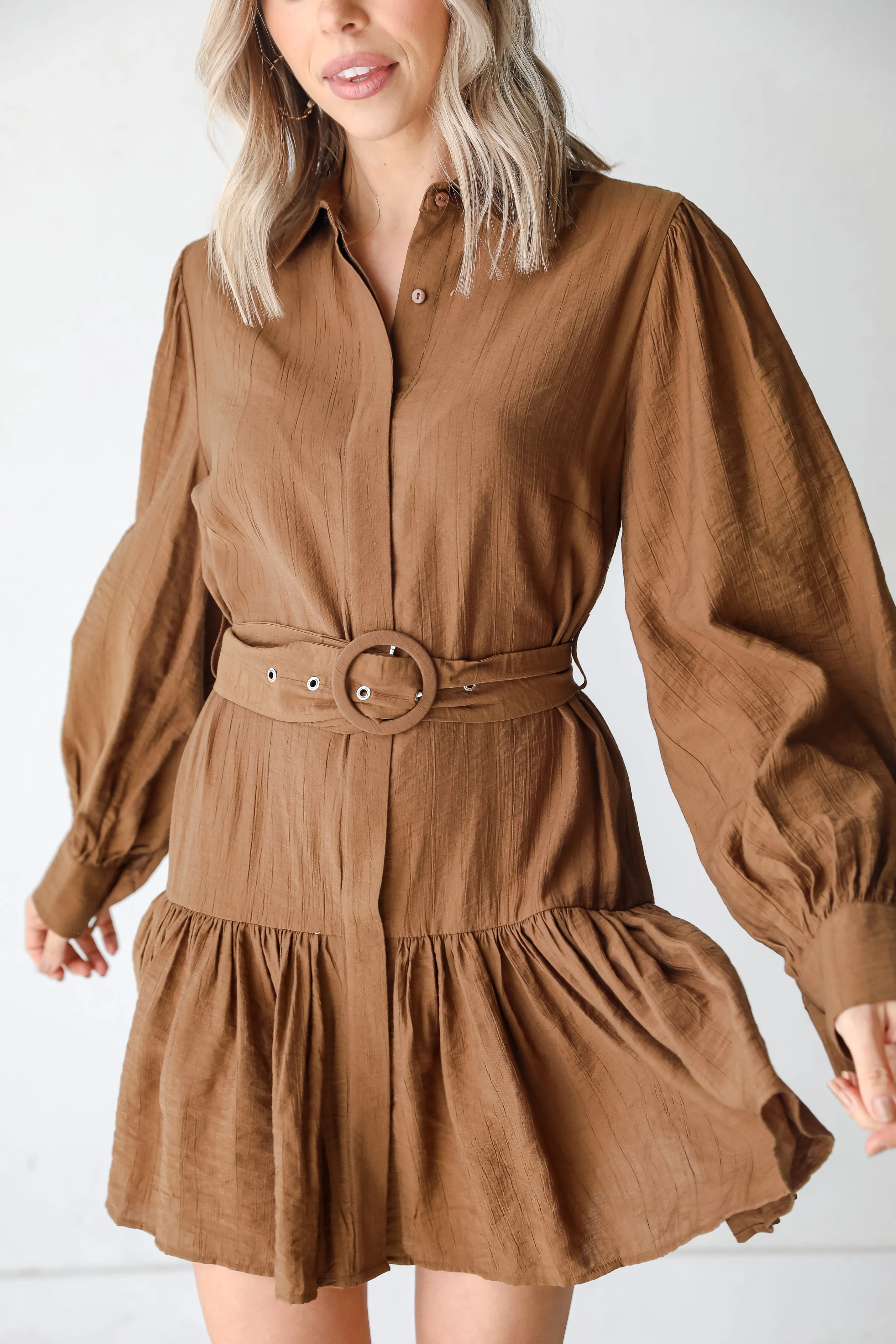 Utterly Chic Belted Mini Dress