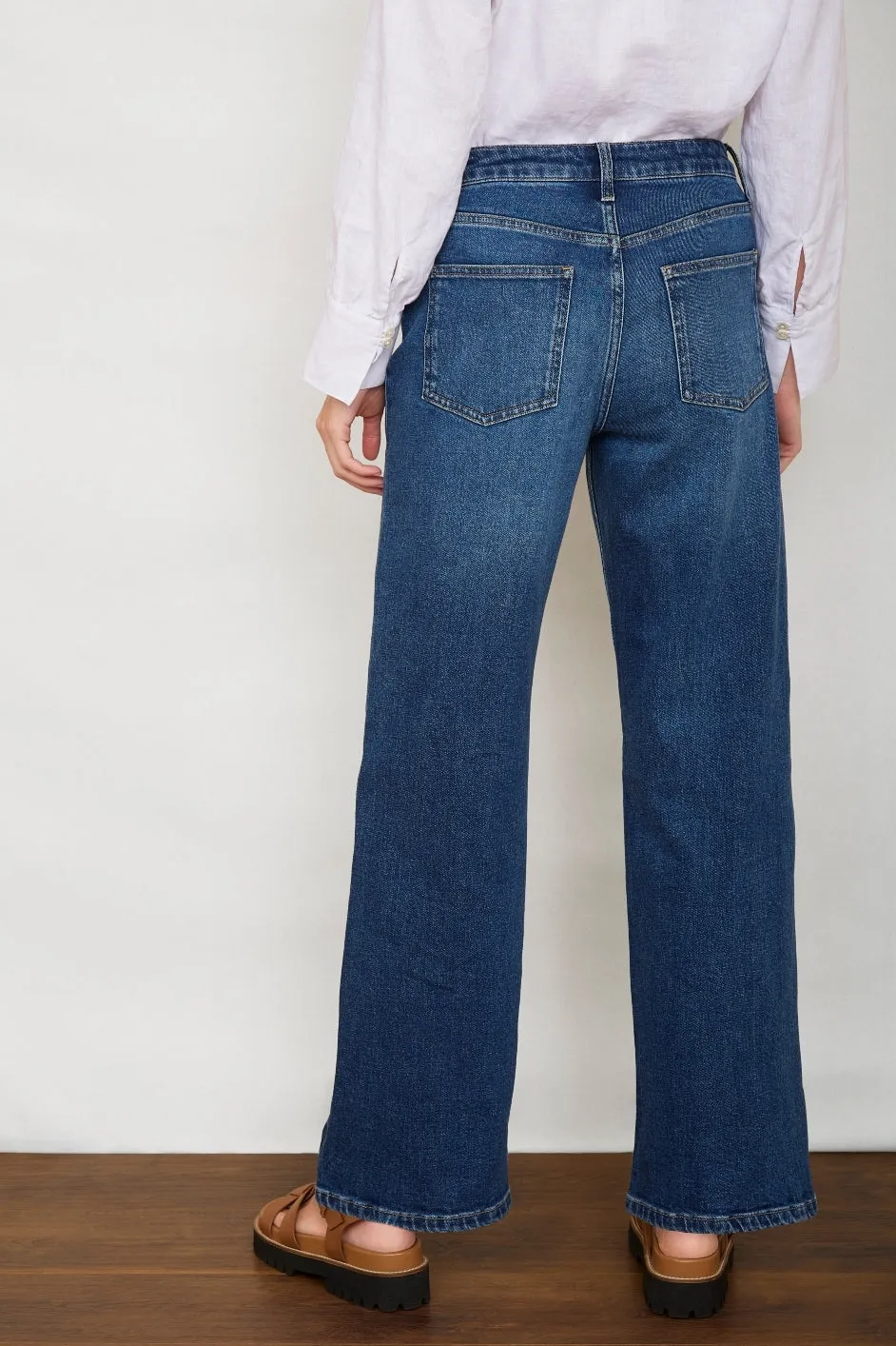 Whitney Wide Leg Jean - Mid Wash