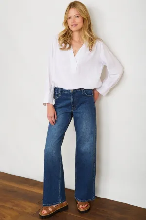 Whitney Wide Leg Jean - Mid Wash