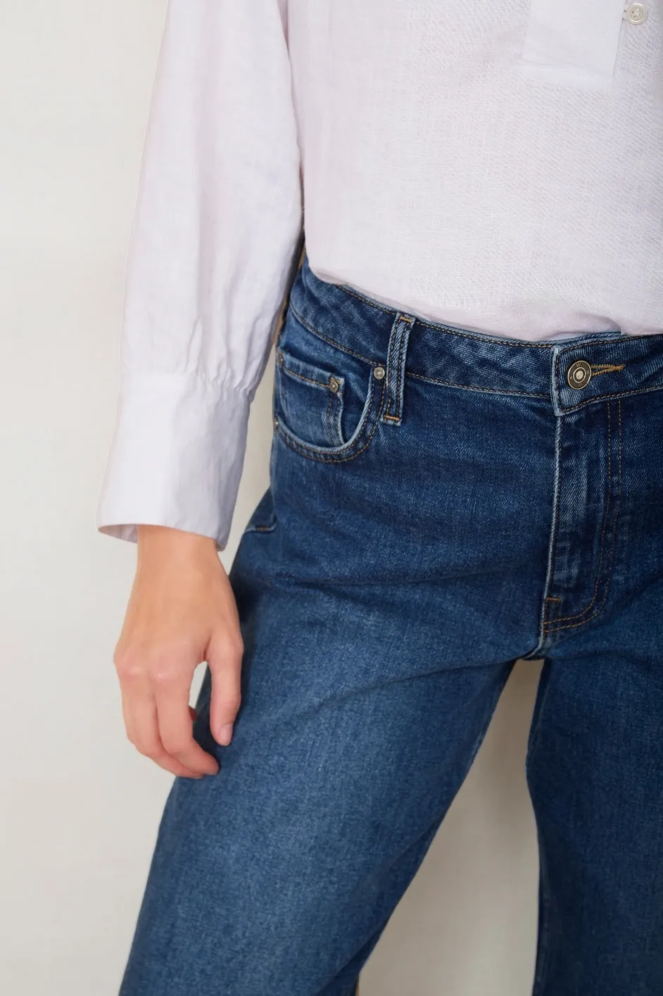 Whitney Wide Leg Jean - Mid Wash